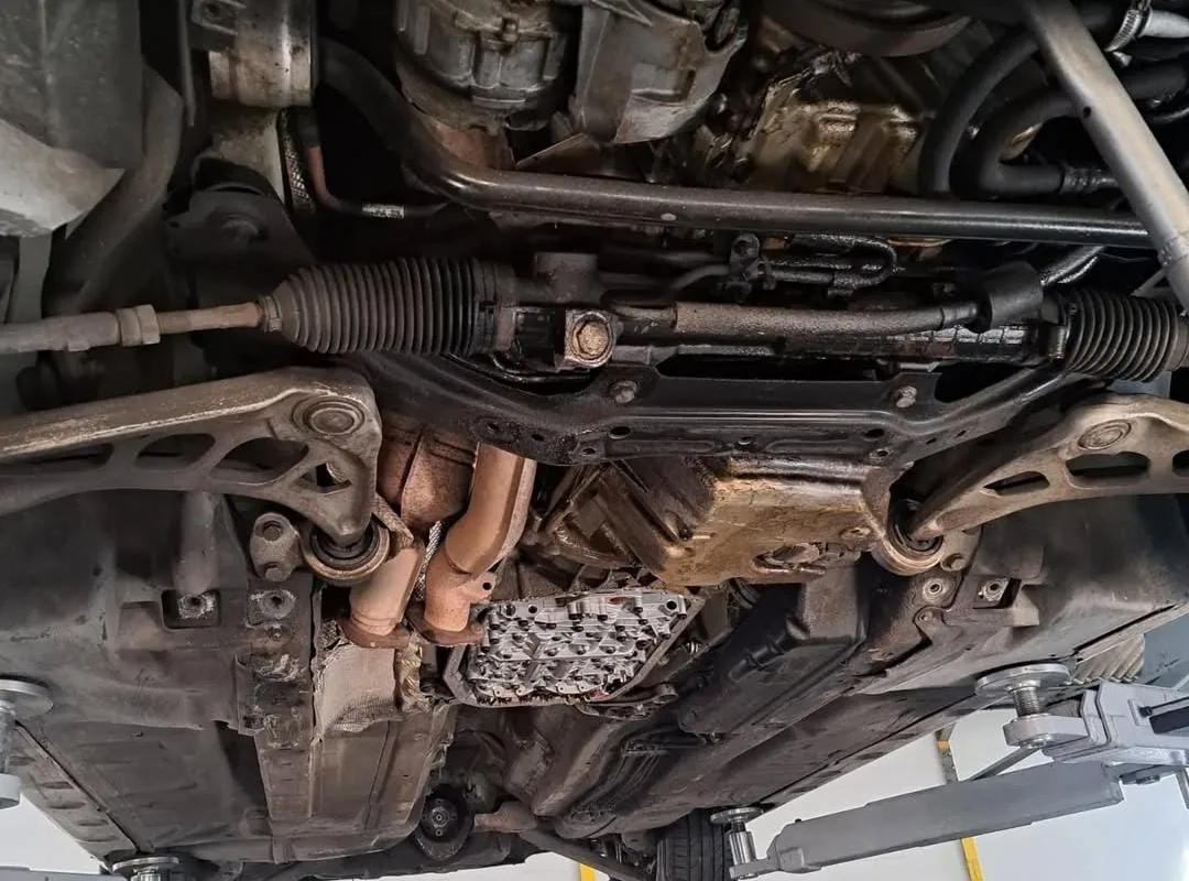 Vehicle undercarriage during automotive inspection and repair